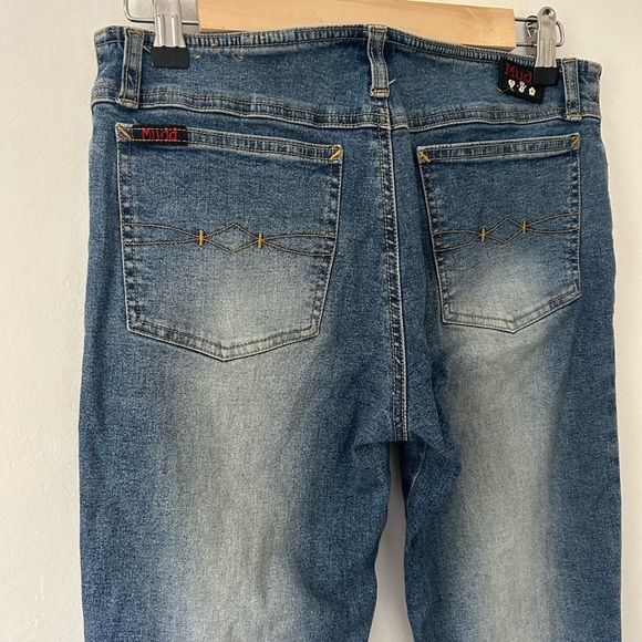 Mudd vintage Y2K Lace up low rise flare jeans size 7 juniors or waist 29 - Picture 4 of 12